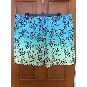 Men's Greatful Dead Swim Trunks Size Extra Large NWOT Dancing Bears Ombré